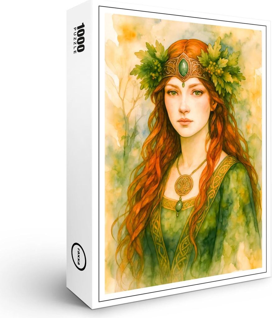 raxxa Premium-Puzzle "Celtic druidess with oak leaf crown", 1000 Teile