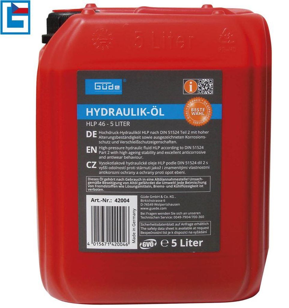 Güde Hydraulik-Öl 5 l, für alle gängigen Produktbild 
