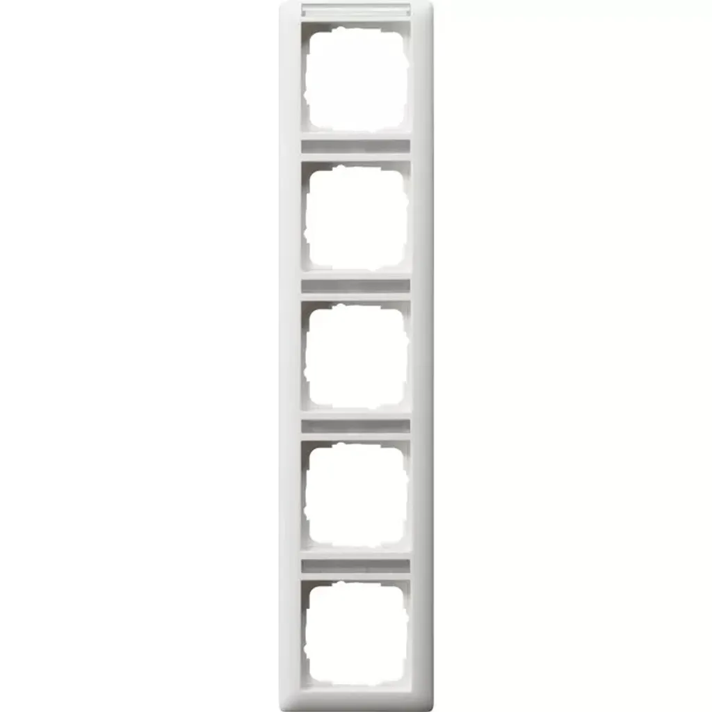 Gira 111527 Cadre de finition 5 postes Standard 55 blanc pur mat