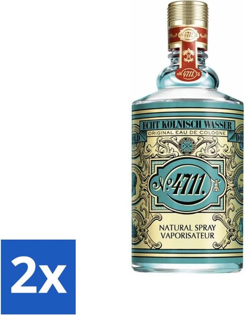 4711 – Echt Kölnisch Wasser – Original Eau de Cologne Spray – Damenparfüm – Erfrischender Duft – 100 ml - Vorteilspack - 2 Stücke