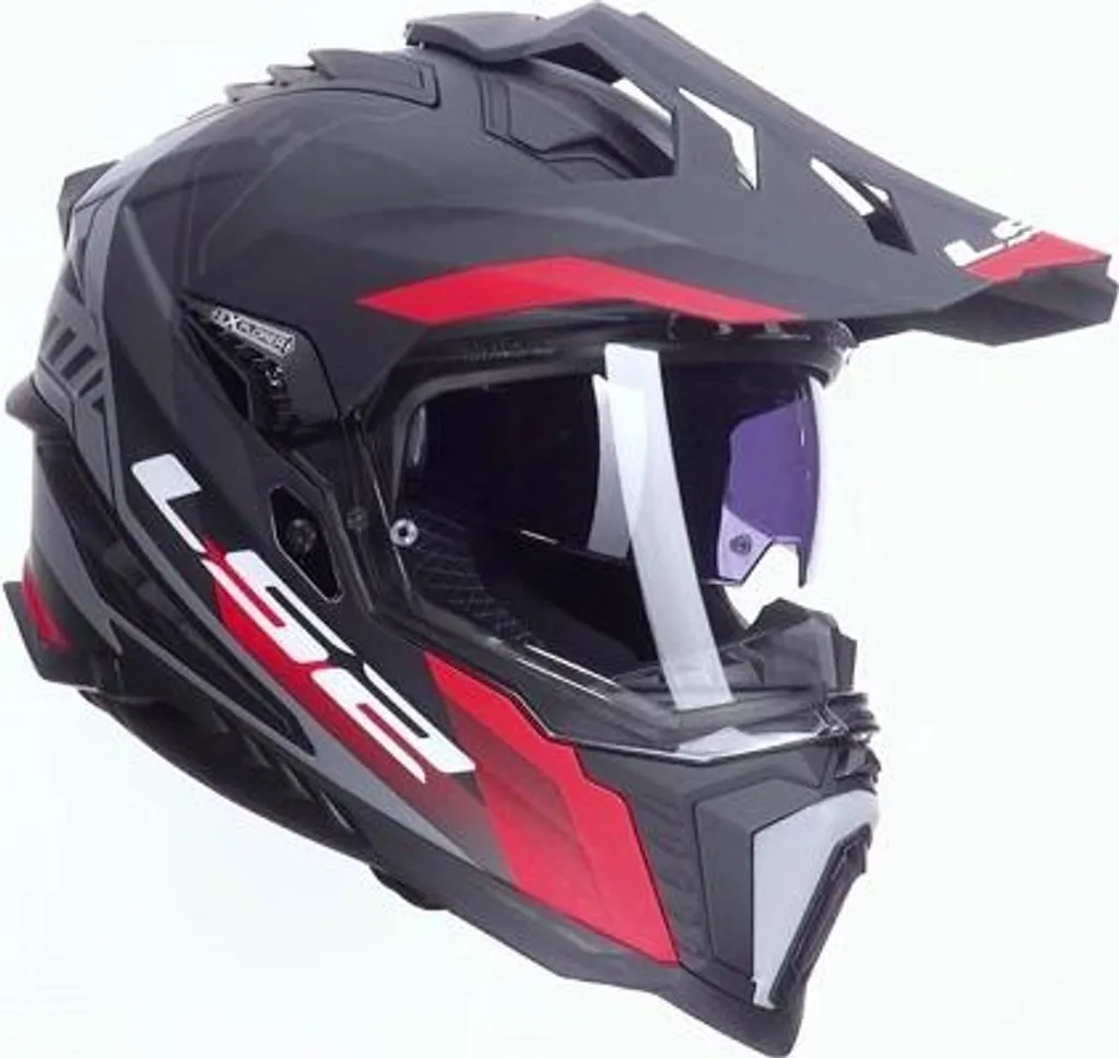 Casque Trail LS2 MX701 Explorer Hexa Noir L - Idéal Voyages et Off-Road