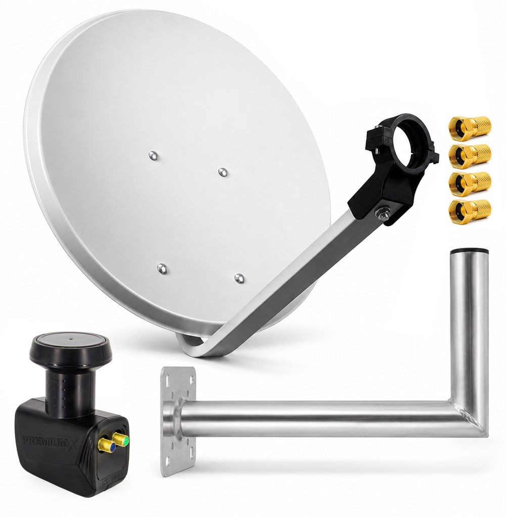 PremiumX SAT Anlage 60cm Satellitenantenne Twin LNB Produktbild 