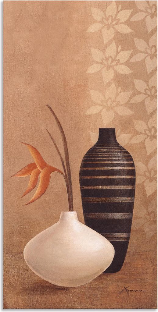 ARTland Wandbild Alu für Innen & Outdoor Bauschige Vasen Größe: 50x100 cm