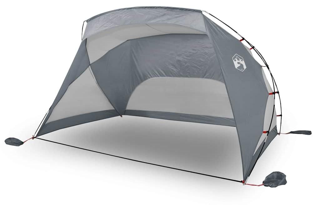 vidaXL Strandzelt Grau 274x178x170/148 cm 185T Polyester Produktbild 