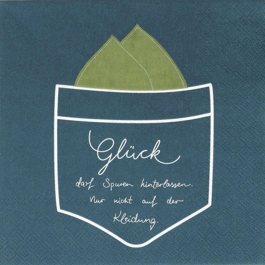 Serviette "Glück darf Spuren hinterlassen"