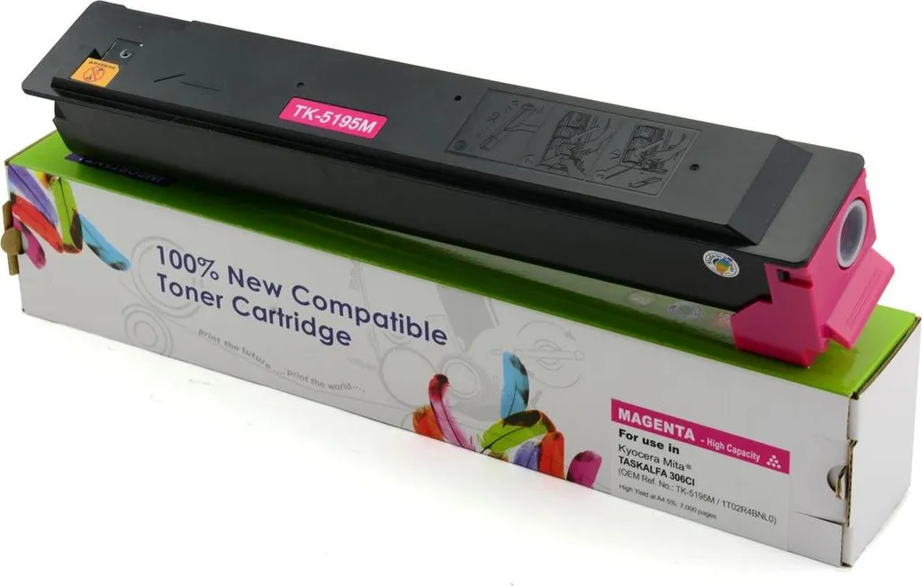 Toner Magenta TK-5195M sans Traces - Correction Couleurs Kyocera 5195