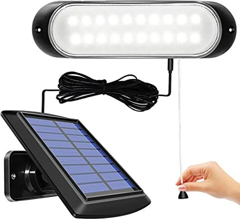 Lampada a sospensione solare Chunhee per interni ed esterni, impermeabile IP65, 20 LED Solar -Energy Club Light, lampade solari filocomandate, giardino, garage