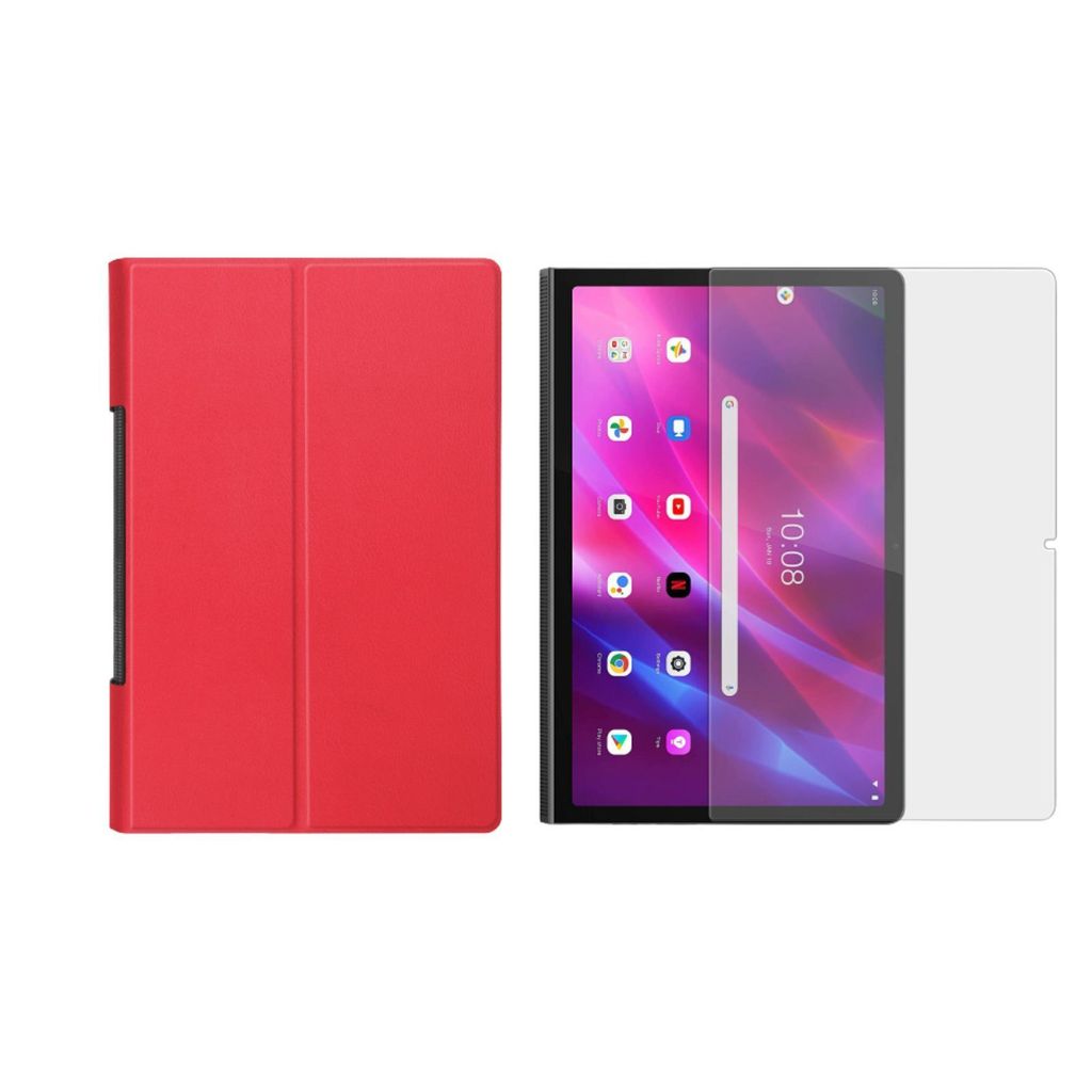 2in1 Tablet Set für Lenovo Yoga Tab 11 YT-J706F 2021 11 Zoll mit Magnet Cover Auto Sleep/Wake Ruhemodus + Schutzfolie Hülle Smart Case Hartglas
