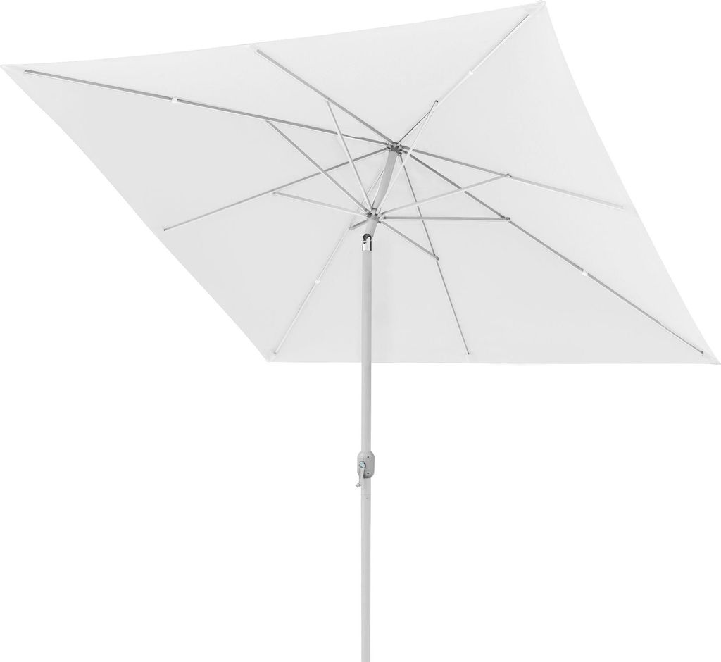 Sonnenschirm 3x3m quadratisch weiß Garten Balkon knickbar Produktbild 
