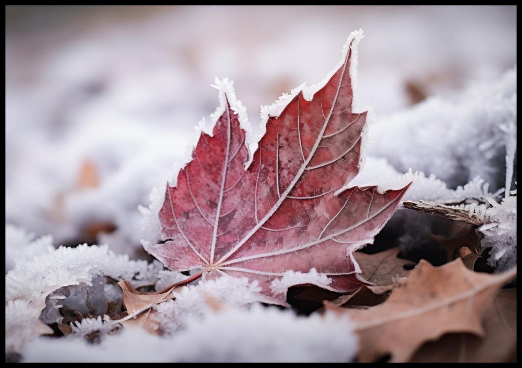 Plakat 100x70cm Blatt am Ende des Herbstes