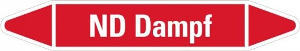 Dreifke Aufkleber I RKZ-Etikett ND Dampf, rot/weiß, für Ø 60-90mm, 310x52mm,...