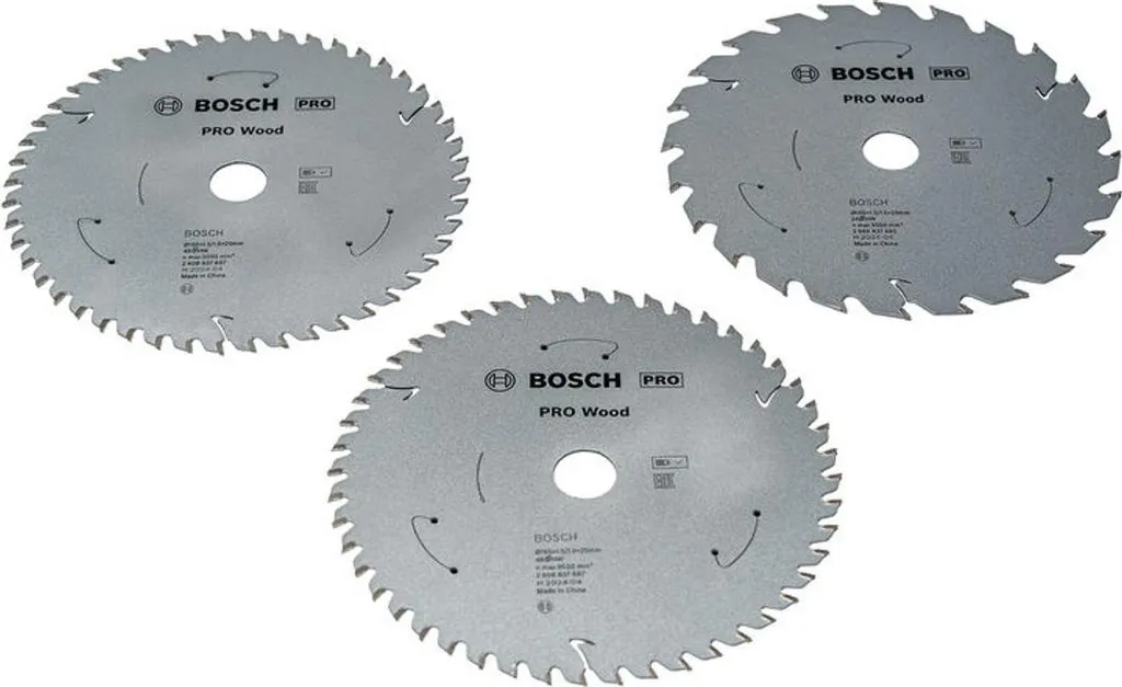 Lot de 3 Lames de Scie Circulaire 165 mm CL Pro Wood pour Bois Tendre