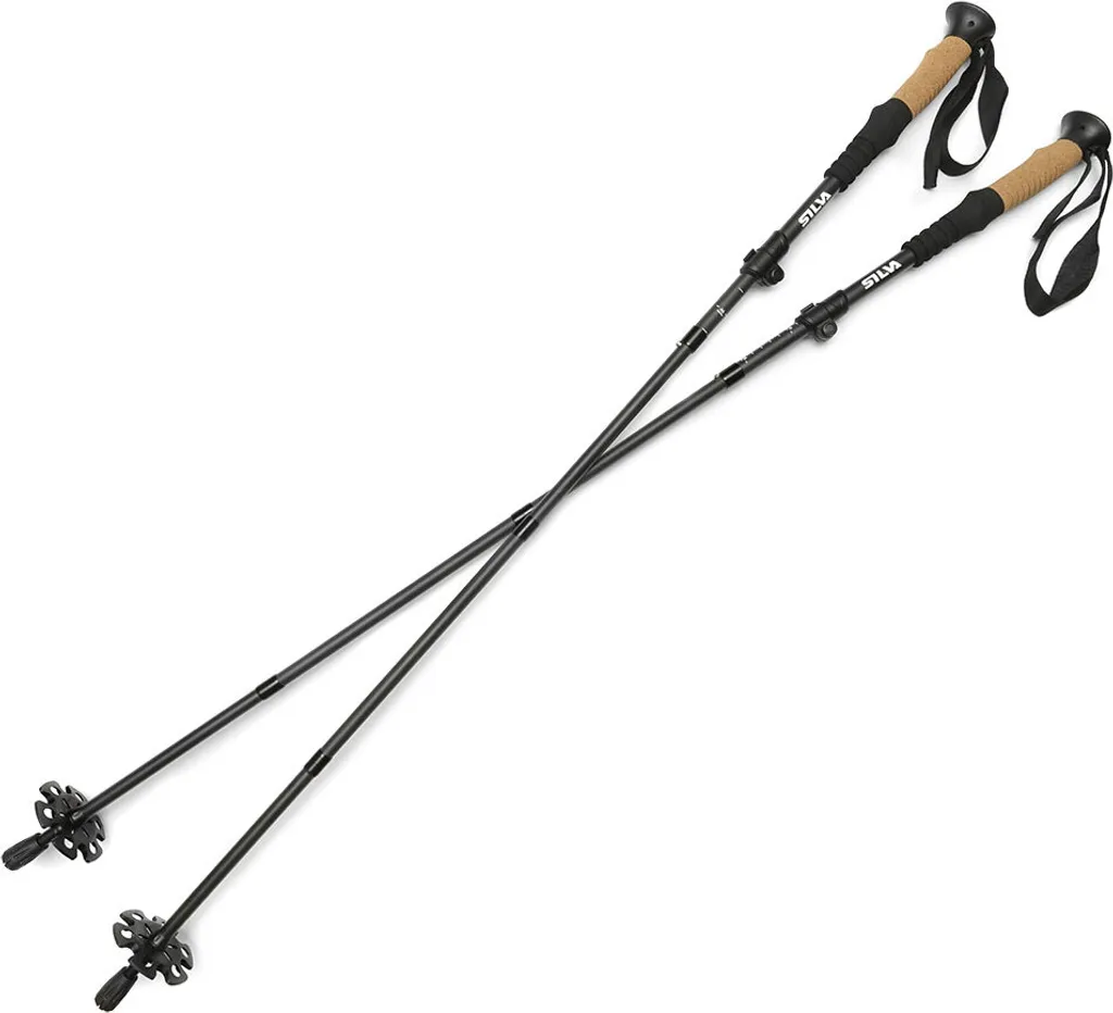 Bâtons de marche pliables Silva en aluminium ajustable pour le trekking