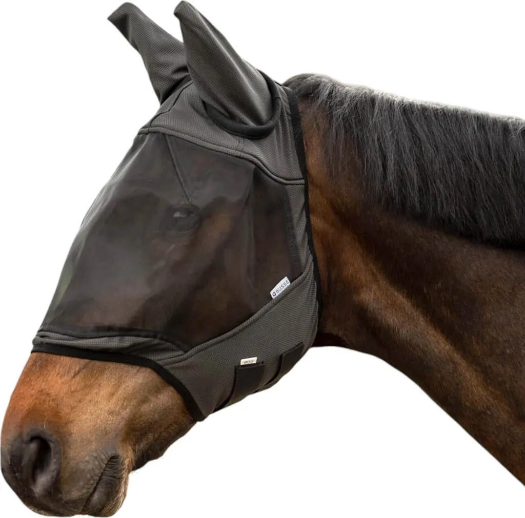 BUSSE Fly Guard II Nera Taglia VB | Maschera Anti-Insetti Cavallo