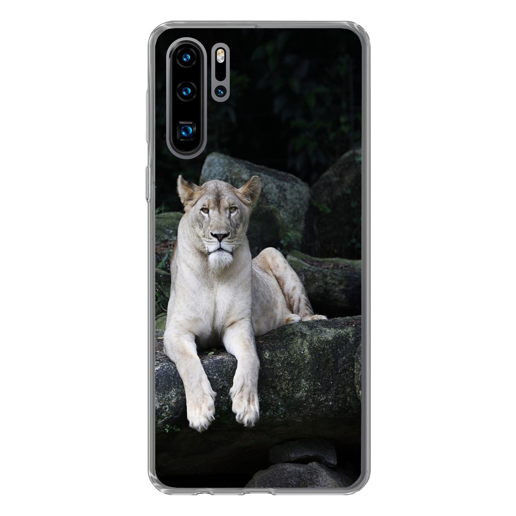 MuchoWow Handyhülle Schutzhülle Hülle für Huawei P30 Pro Löwe - Wilde Tiere - Porträt Silikon Softcase Handy Hülle - Schutzdeckel