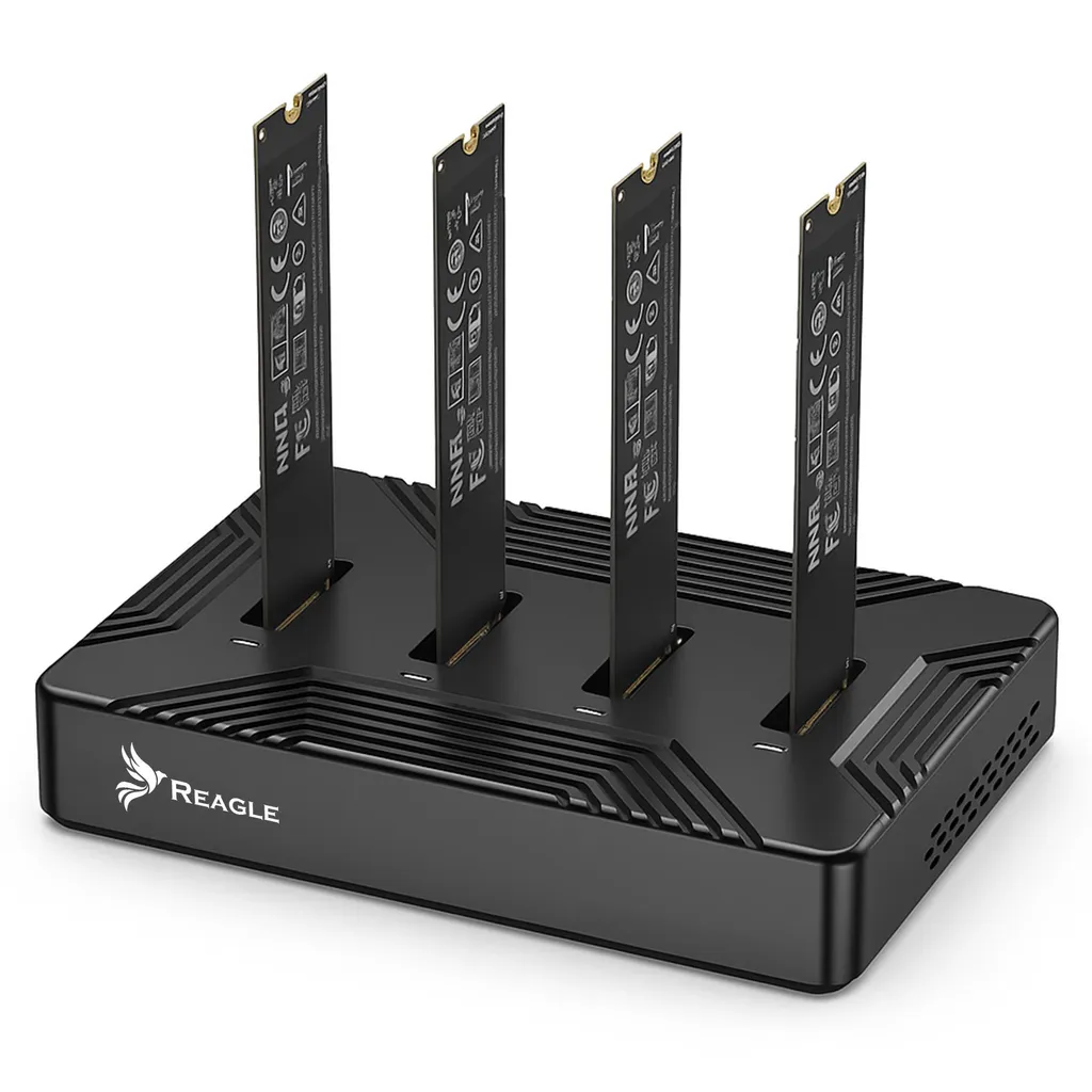 Récupération de données 4x SSD M.2 NVMe SATA via Adaptateur Reagle USB