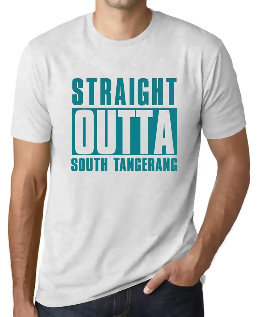 Herren Grafik T-Shirt Direkt aus dem Süden Tangerangs – Straight Outta South Tangerang – Öko-Verantwortlich Vintage Jahrgang Kurzarm Lustige ...