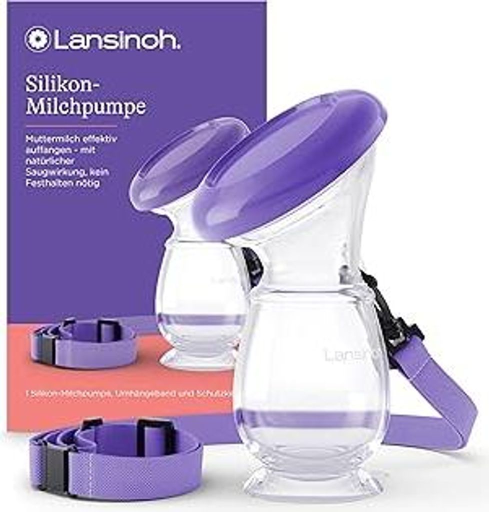 Lansinoh Silikon Milchpumpe & Muttermilchauffänger - angenehmes & extrem weiches Silikon - rettet jeden Tropfen Muttermilch - Alternative zu Milch...