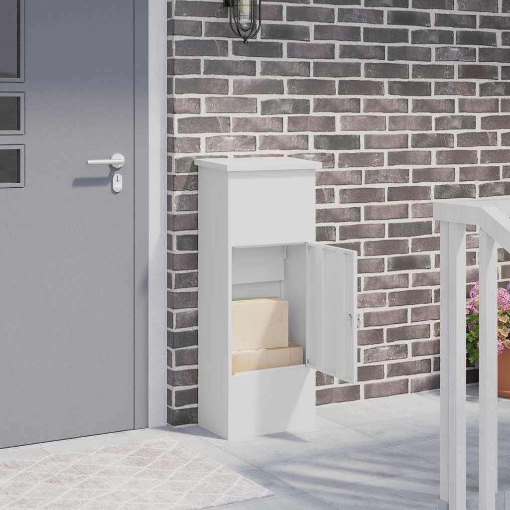 Möbel Paketdrop-Box Weiß 44,5 x 29 x 110,5 cm Stahl - Briefkästen 874927