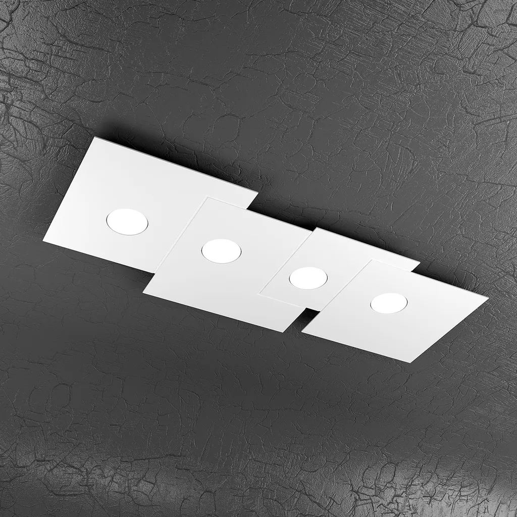 Grand plafonnier moderne 4 spots GX53 anthracite Toplight Plate 86x37x3cm