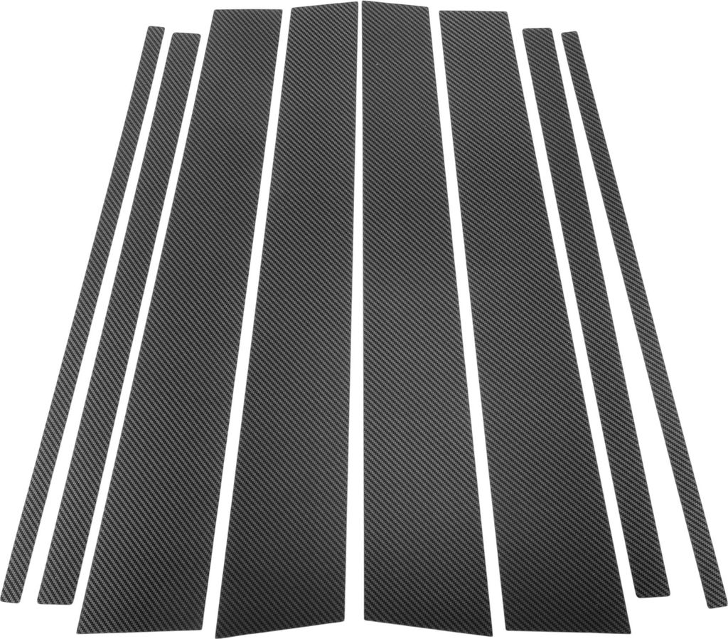 8 Stück Front Hinten Links Rechts Autotürpfosten Fensterleiste für Toyota Land Cruiser 2010-2021 Plastik Carbonfaser