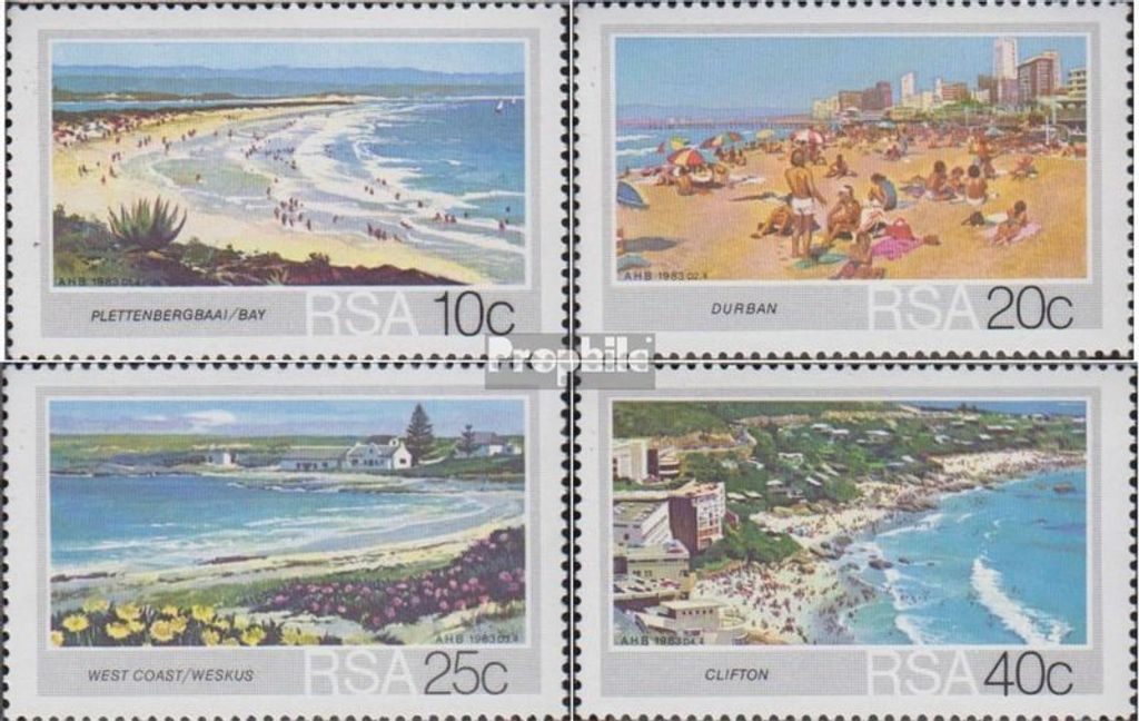 Briefmarken Südafrika 1983 Mi 638-641 (kompl.Ausg.) postfrisch Tourismus