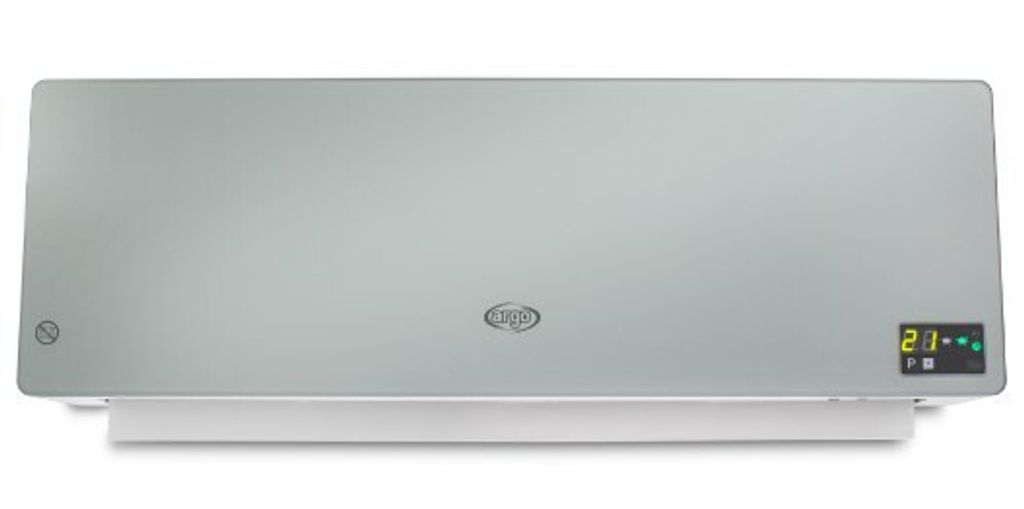 Argoclima Chic Silber keramische elektrische Heizung 2000W mit Ventilator und Timer
