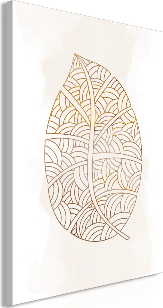 Quadro Moderno Foglie 40x60 - Stampa su Tela Verticale Natura Intricata