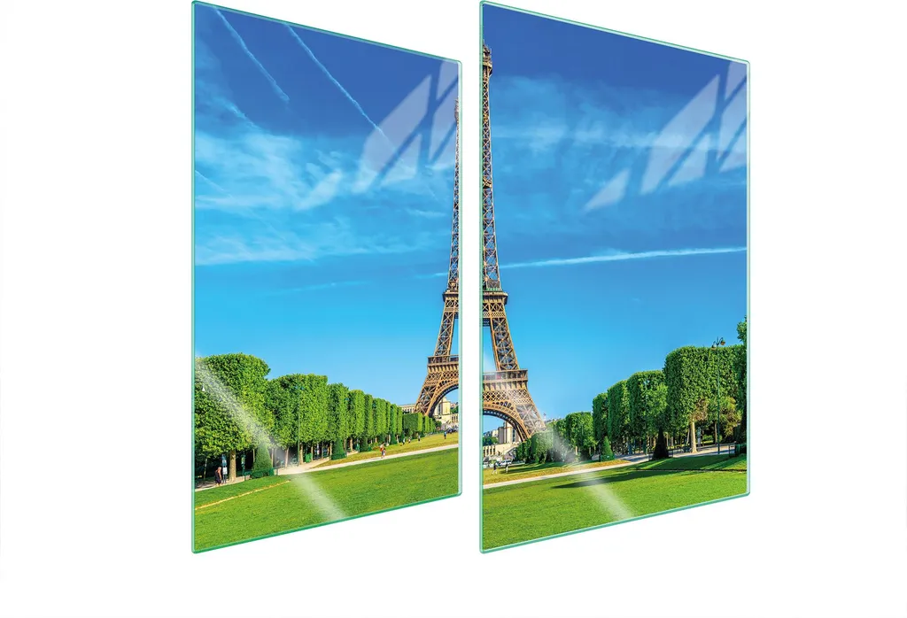 Tagliere Vetro 35x52 Coprifornelli Induzione 2 Pezzi Torre Eiffel