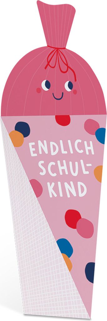 Maxi-Schultüte "Endlich Schulkind" rosa