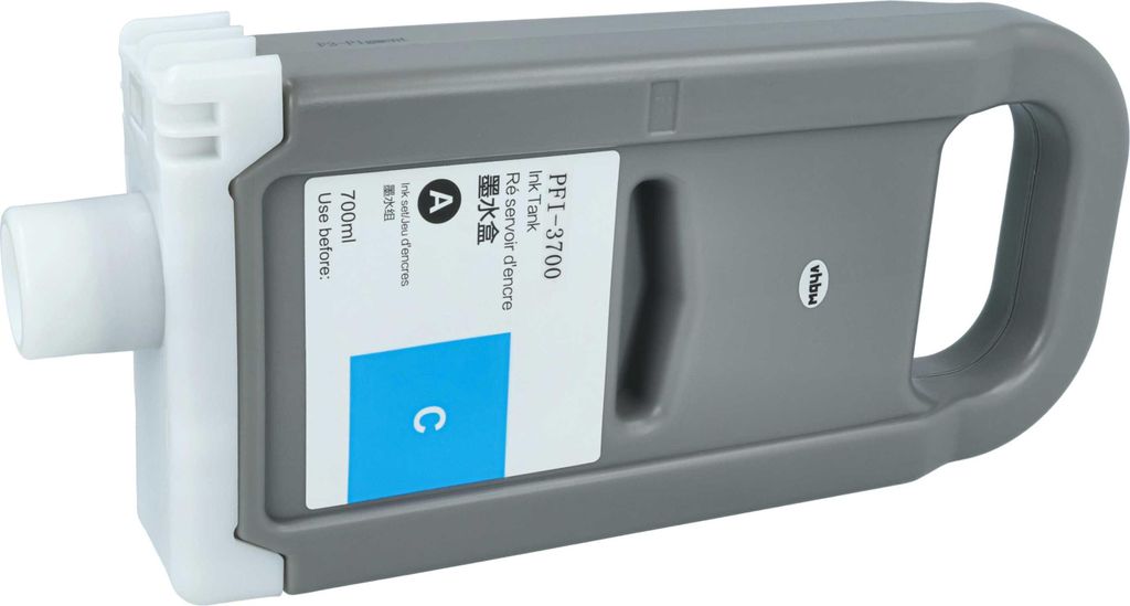 vhbw Tintenpatrone Cyan als Ersatz für Canon PFI-3700 C (kompatibel, 700ml)