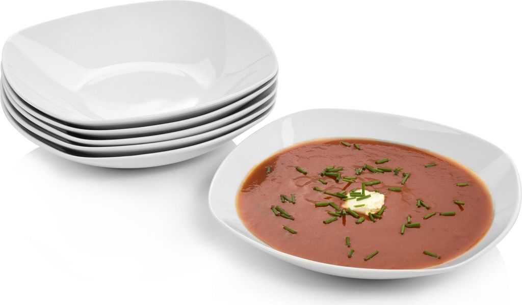 Sänger Suppenteller Bilgola aus Porzellan 500 ml 6er Set