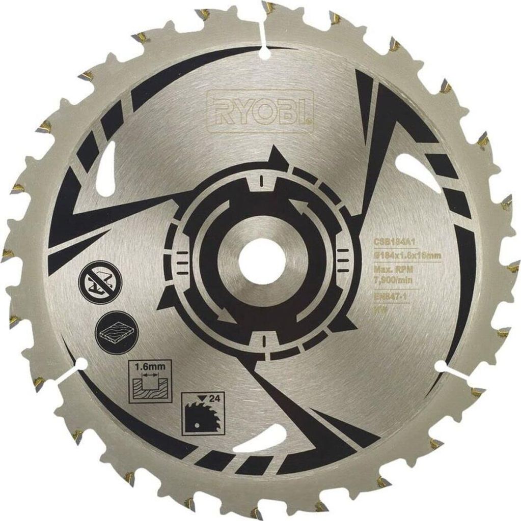HM-Kreissägeblatt CSB184A1, Ø 184mm, 24Z (Carbide-Zähne, Produktbild 