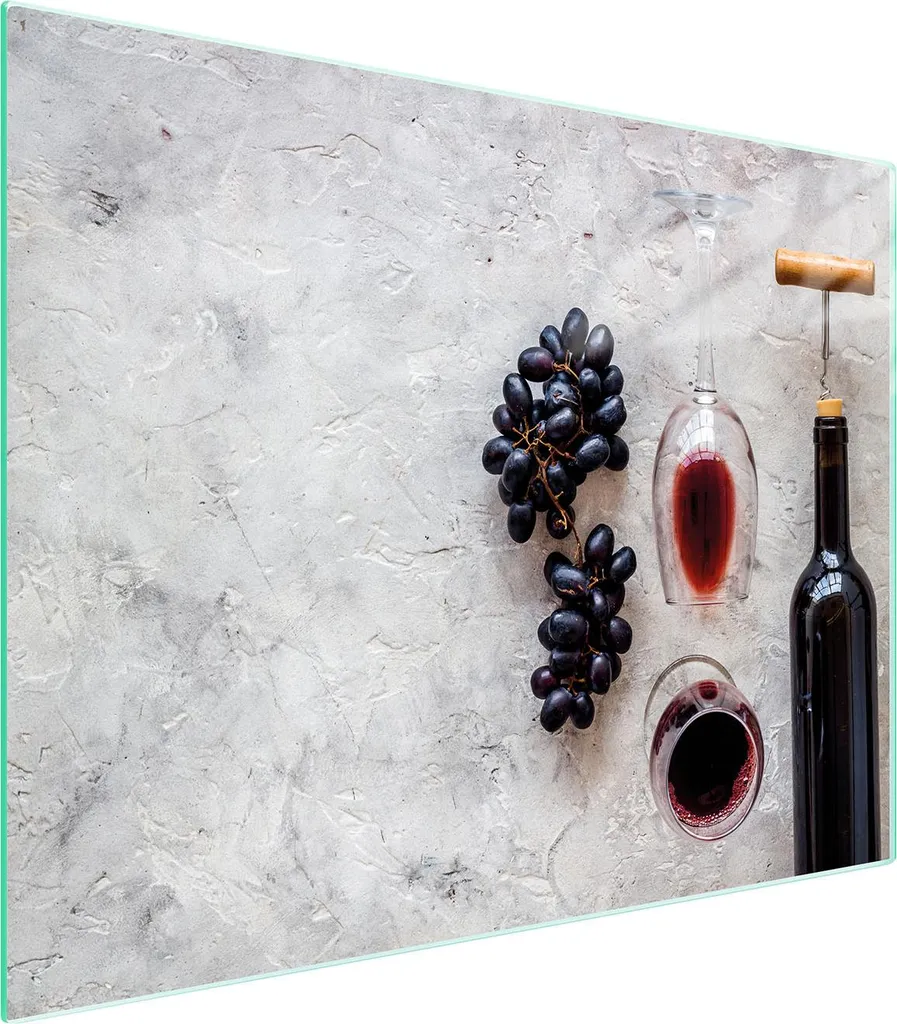 Tagliere in Vetro per Cucina 52x40 Vino - Proteggi Fuochi Temperato