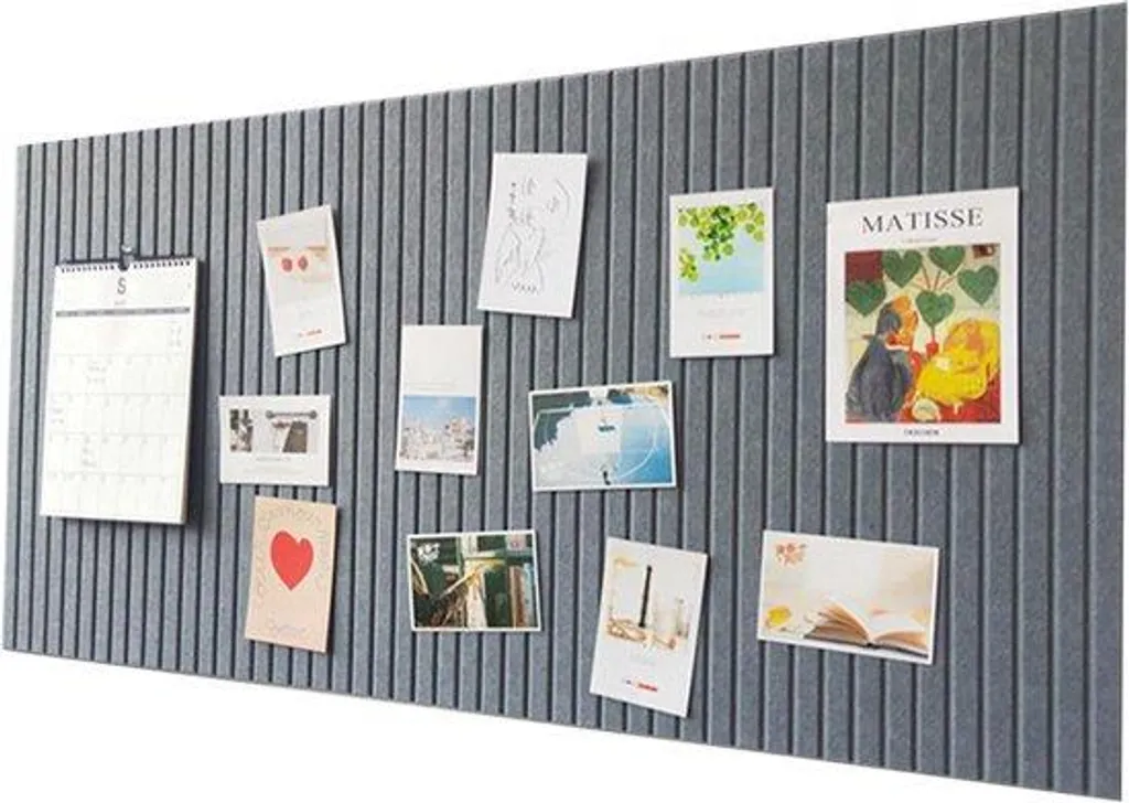 Tableau d'affichage mural 60x40 cm gris pour organiser son bureau
