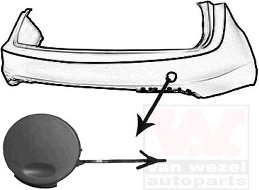 VAN WEZEL 3850558 Stoßstangen & -verstärker Klappe Abschlepphaken für OPEL INSIGNIA Caravan