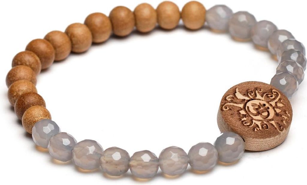 Handala - Achat facettiert, Sandelholz 6 mm