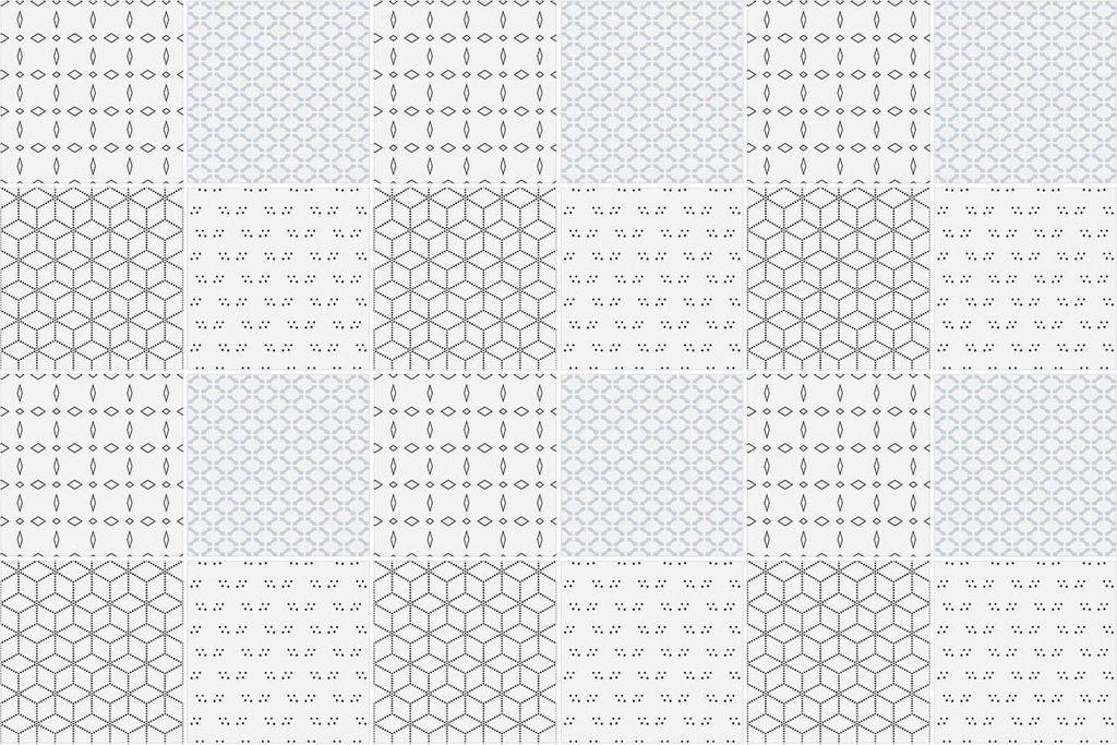 Fliesenaufkleber 20 x 20 cm – 24 Stück – Selbstklebend – Wasserfest – Pflegeleicht – Hitzebeständig – Für Küche & Bad – Geometris...