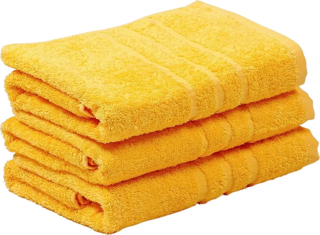 Asciugamano Bagno Giallo 70x140 Puro Cotone - Resistenza Garantita