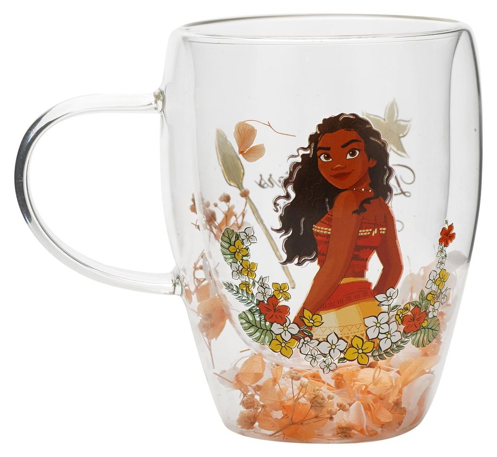 Prinzessinnen Blumendesign - Vaiana - Teeglas
