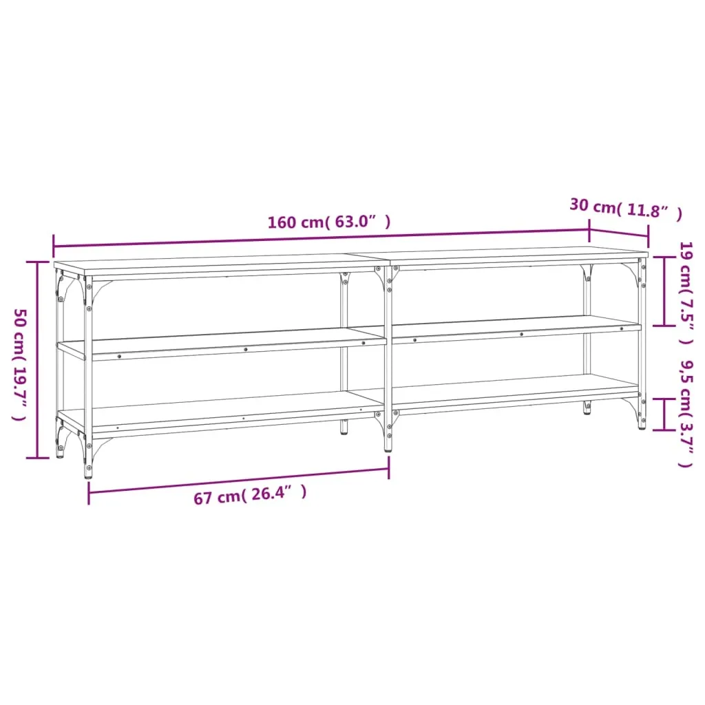 SYFAX™ Mobile Porta TV Rovere Sonoma 160x30x50 cm in Legno Multistrato - 8