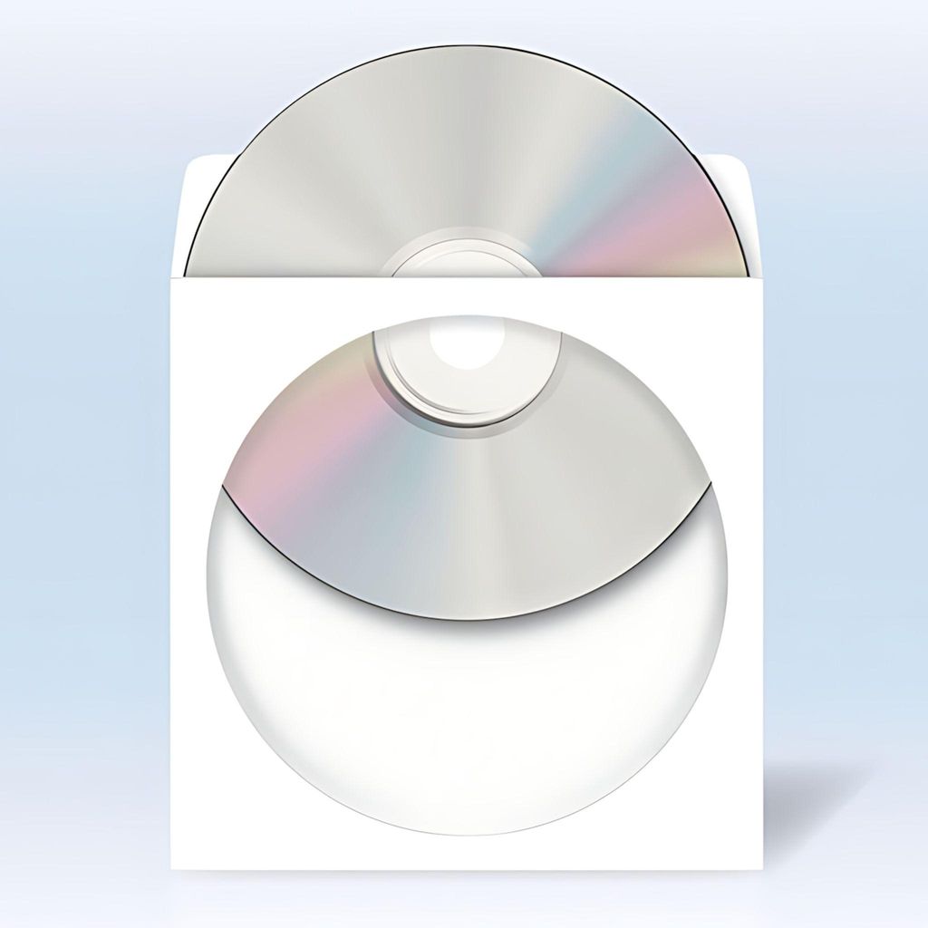 HERMA CD/DVD-Papierhüllen weiß mit Klebefläche 1000 St., Produktbild 