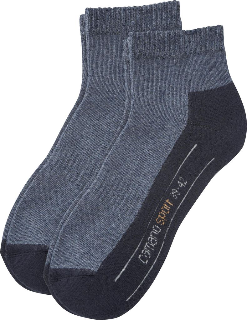 Camano Unisex-Sport-Kurzsocken 2 Paar jeans 39 - 42 Produktbild 