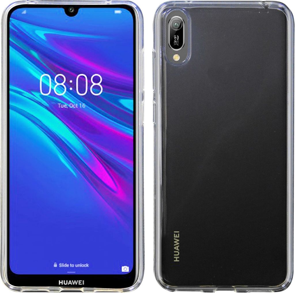 cofi1453 Silikon Hülle Basic kompatibel mit HUAWEI Y6 2019 Case TPU Soft Handy Cover Schutz Transparent