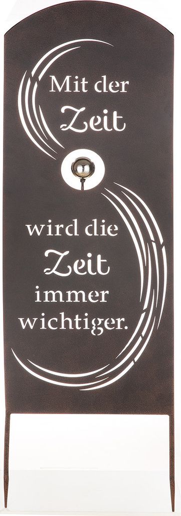 Gilde Gartenstecker, "Zeit", Spruch, Metall, braun, VE 2, Zdjęcie produktu 