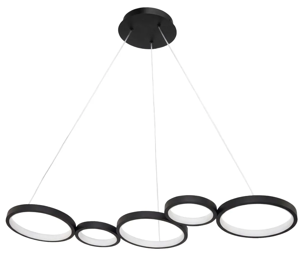 Lampe Suspendue Rea Noire App1923-Cp en Métal avec Finition Matte Luxe