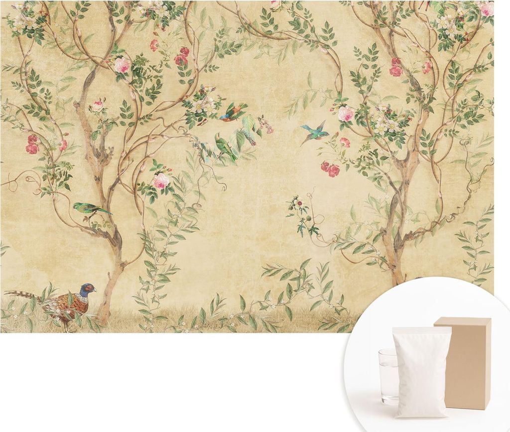 Fototapete - Wandbilder für Wohnzimmer - 104x70 cm - Dekorative Wandfolie - Modernes Design für Wanddekoration - Tapeten für Innenräume - Flora...