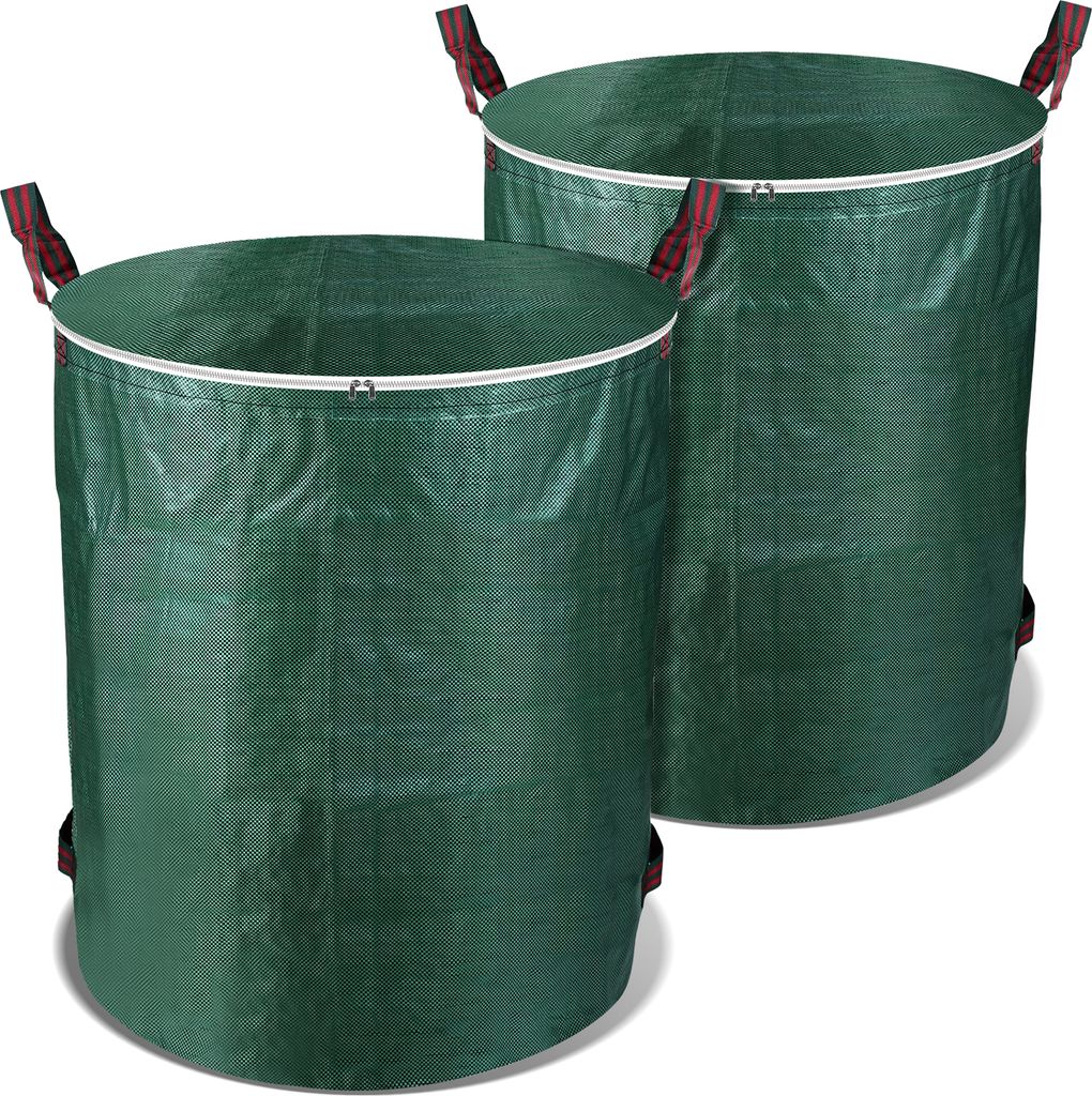Hengda Gartensack mit Deckel Gartenabfallsack verschließbar Laubsack 2er Set 272 L Garten Sack