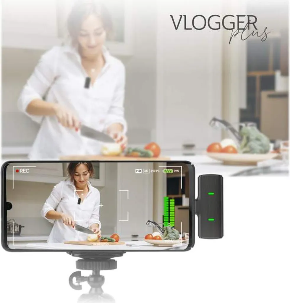VLOGGER PLUS Microphone sans fil USB-C Haute Performance pour Smartphone - 6