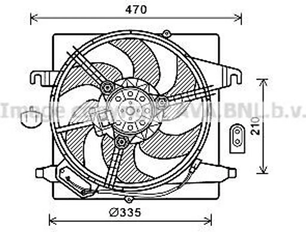 Ventilateur de refroidissement moteur 1230811 pour Ford KA 1996 à 2008